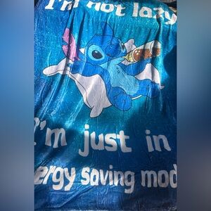 Blue Kids Blanket with Stitch